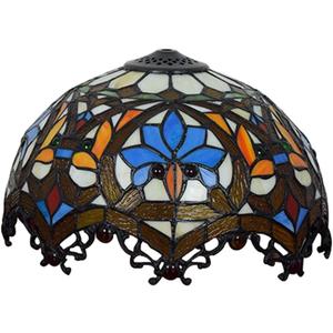 12-Inch Baroque Lampshade Replacement Only Tiffany Style Stained Glass Lamp Shade Vintage Light Cover Accessories for Table Lamps, Pendant Lights, Floor Lamps