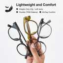 Computer Glasses for Women Men, Anti Eyestrain, Round Blue Light Glasses for TV Gaming Phone Reading, Clear Frame (Translucent Olive Green)