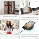 Asuwish Phone Case for Samsung Galaxy S24 5G Zipper Wallet Magnetic Detachable Cover with Tempered Glass Screen Protector and PU Leather Flip Card Holder Cell Accessories S 24 24S G5 Women Men Brown