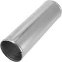 X AUTOHAUX OD 3.5" 89mm Length 12" 300mm Aluminum Alloy Tube Intercooler Pipe Straight Air Intake Tube Silver Tone for Car