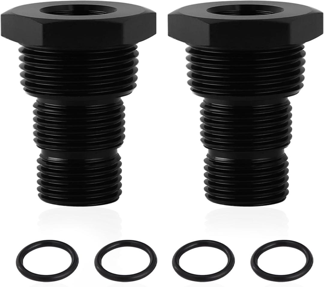 2 PCS 5/8-24 Adapter, 5/8-24 Female to 3/4-16 13/16-16 3/4 NPT Male Hose Adapter Reducer Fitting Connector