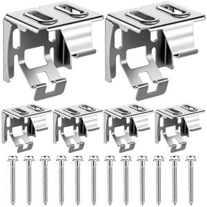 Jetec 6 Pieces Mini Blind Brackets for Window Blinds, with Screws (1.38 x 1.18 Inches)