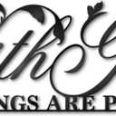 Vivegate With God All Things Are Possible Sign Metal Wall Decor, 18"X12" Inch Religious Scripture Black Christian Bible Verses Everthing Is Possible with God Bibical Wall Hanging Decoration