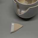 LE TAUCI Ceramic Plant Pots, 5.1 + 6.4 Inch Footed Pots for Plants, Modern Flower Pots for Home and Office, Indoor Planters with Drainage, Reactive Glaze White