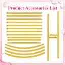 Wokceer 6.6 FT Wedding Arch Backdrop Stand Gold Metal Chiara Backdrop Stand for Wedding Ceremony Birthday Party Bridal Baby Shower Photo Booth Garden Floral Balloon Arch Decoration