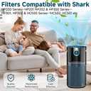 HP302 Replacement Filter Compatible with Shark HP302 HP301 HP305 NeverChange Air Pur-ifier MAX, HP201 HP202 HP232 HC501 HC502 Series, 3-in-1 H13 Grade True HEPA Filter & Active Carbon Filter, 2 Pack