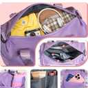 4 Year Old Girl Birthday Gifts-Girl Gym Bag with Shoe Compartment, Kid Personalized Weekender Overnight Bags, Initial Travel Tote with Makeup Pouch, Valentines Day Gift for Girls (Letter R)