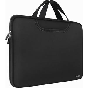 Laptop Sleeve Bag 15.6 Inch, Durable Traveling Briefcase Handle Bag & with Extra Pockets, Computer Protective Case Compatible for 15 15.6 inch HP, Dell, Acer, Asus, Black