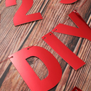 Red Casual Uppercase Ready Letters DIY Letter Kit Glitter Customizable Banner Letters Include for Birthday Halloween Christmas Wedding Valentine Party Decor(Bright Red) Pack Of 2