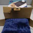 Massaging Weighted Heating Pad for Back Pain Relief,Heating Pads for Neck, Shoulder,Cramp,Portable Heated Pad with 3 Heat Settings & 6 Massage,18 Relaxing Combinations,Auto Off,12"*24",Dark Blue
