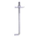 5/8 x 10 Concrete Anchor Bolts (10 Pack) L-Shaped with Large Square Plate Washers, Hot-Dip Galvanized