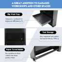 Wall-Mount Work Station Storage Cabinet for Enclosed Trailers, Race Trailer Cabinets, Flip-Out Work Tray, with Paper Towel Rack, Fit for Enclosed Race Trailer, Shop, Garage Storage, 4"D x 14"W x 20"H