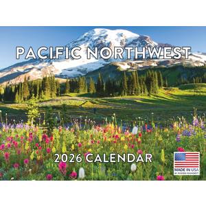 Pacific Northwest Calendar 2026 Wall 12 Month Monthly PNW Scenic Souvenirs Themed Gifts | American Made In The USA