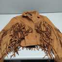 Fahsyee Women's Fringe Leather Jackets - Suede Faux Motocycle Biker Cropped Coat Vegan Blazer Pleather Fashion Tassel M