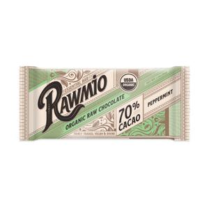Rawmio Essential Mint Chocolate Bar - Organic, Raw, Chocolate, 70% Cacao, 1.1 oz. (EXP 11/30/26)