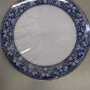 Hioasis 60pcs Blue Plastic Plates Set - Floral Blue & White Porcelain Design, 10.25" Dinner & 7.5" Dessert Plates Disposable for Wedding (Dishwasher Safe, Art Style)