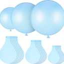 18 Pack 18/24 / 36 Inch Balloons Large Latex Giant Round Big Macaron Balloons for Wedding Birthday Party Baby Shower Decorations(Blue)
