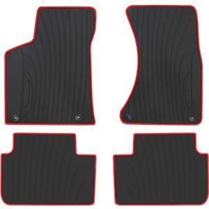 Car Floor Mat Rubber Custom Fit for Porsche Macan 2014-2025 2026 Black Red Auto Floor Liners All Weather Heavy Duty Odorless