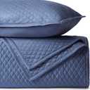 BIOWEAVES 100% Organic Cotton Quilt King Size - Diamond Stitched Quilted bedspreads - All Season Oversized Coverlet Set - GOTS Certified Bedding Set | 1 Quilt & 2 Pillow Shams