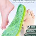 4D Cloud Soles Insoles for Men and Women,Soft Shock Absorption Massage Insoles -Comfort Sports Shoe Inserts Arch Support Insoles, Work Boot Shoe Insole (Green, XS Men 6~7 /Women 7.5)