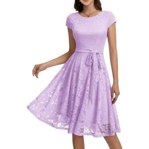 MUADRESS Women's Lace Cocktail Wedding Party Dress, Medium