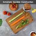 Extra Large Acacia Wood Cutting Board 20 x 14 Inch - Caperci Better Kitchen Chopping Board with Juice Groove & Handle Hole for Meat (Butcher Block) Vegetables and Cheese