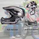 ROCKBROS Kids Full Face Bike Helmet Lightweight Detachable MTB Helmet, Small