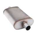 Floshine Universal 409 Stainless Muffler Straight-Through Performance Muffler Exhaust, center in | center out (2")