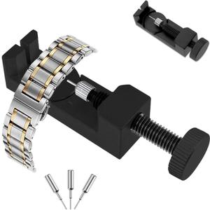Watch Link Remover Kit Metal Watch Strap Repair Tool, Watchband Link Adjustment Tools for Pins Replacement Watch Hammer Spring Bar, Watches Resize Shortening Tools
