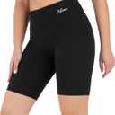 Nirlon Biker Shorts with Pockets - Biker Shorts Women Workout Shorts for Gym & Yoga Shorts for Women Plus Size Biker Shorts (12, Black)