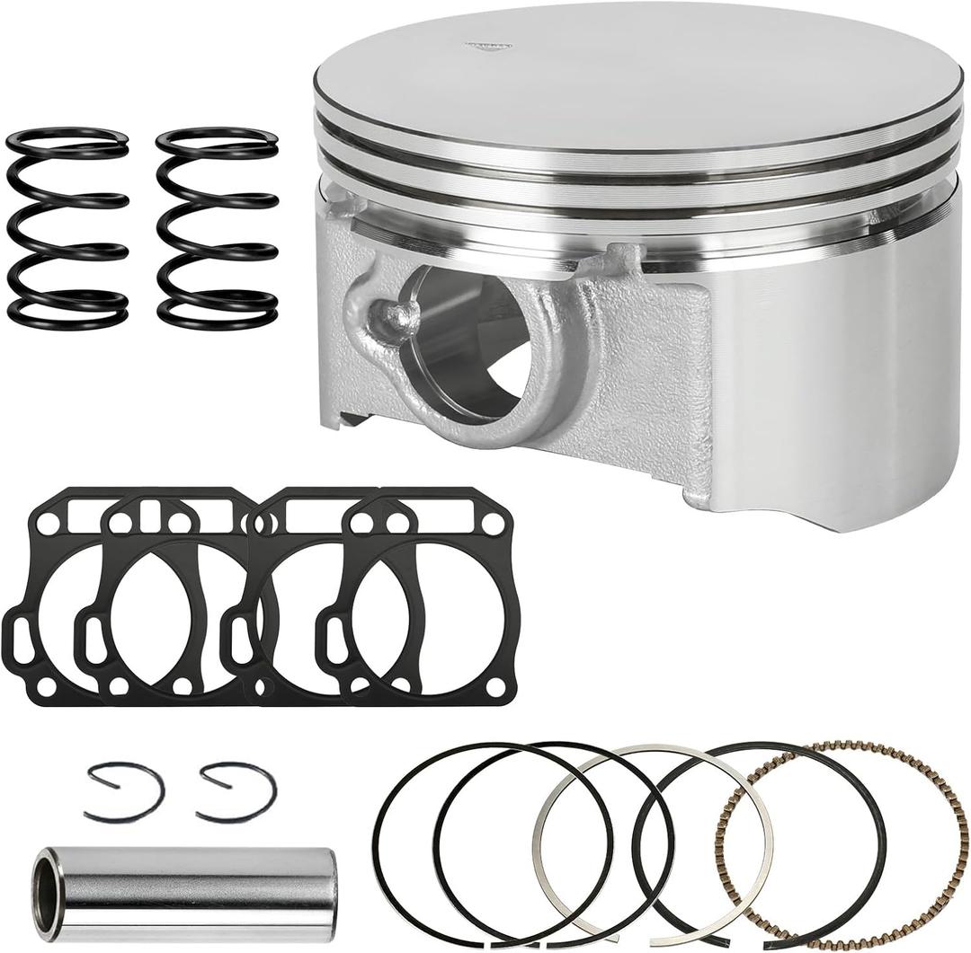 XlKOBY Racing 70mm Flat Top Piston and .550 Ring Kit Compatible with Predator 212cc 224cc GX160 GX200 6.5HP Engine Mini Bike Go Kart Performance Parts with Head Gasket & 18lb Valve Springs