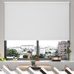 MYshade Cordless Cellular Window Shades No Tools No Drill Blackout Blinds for Indoor Windows Size 49" Wide X 72" Height White Room Darkening Window Blinds for Bedroom, Bathroom, Kitchen, Living Room