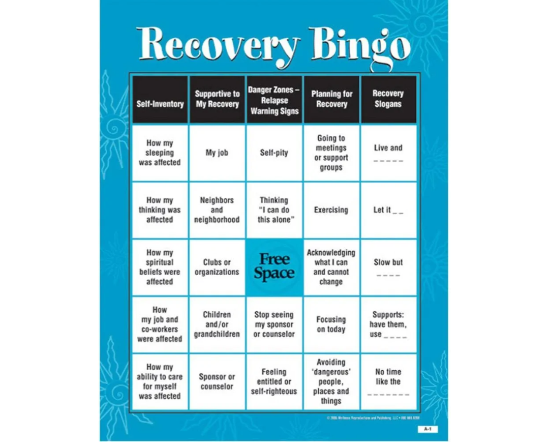 Recovery BINGO! Game for Adults