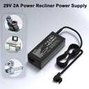 29V 2A Power Recliner Power Supply, Universal AC/DC Switching Power Supply Transformer 2-pin Adapter Replacement for Recliner/Electric Sofa/Lift Chair/Couch/