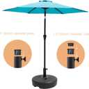 C-Hopetree 78 lb Heavy Duty Water Fillable Base Stand for Patio Outdoor Market Table Umbrella, Black