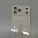 KANGHAR Compatible with iPhone 17 Pro Max Case, Support for MagSafe, Silicone Stripes Cute Pattern, Wristband Kickstand Camera Protection Soft Slim Cover for Girls Women -White