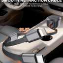 A2C Retractable Car Charger, 2 in 1 USB C Fast Charging Car Charger Adapter