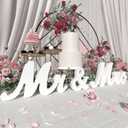 Mrs & Miss Signs for Wedding Table, Large Wooden Letters for Sweetheart Table, Photo Props Wedding Decorations for Anniversary, White