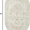 Loloi Rifle Paper Co. Courtyard Collection COU-01 Yellow/Multi 2'-3" x 3'-9" Oval Accent Rug feat. CloudPile