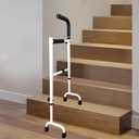 Stair Climbing Assist Cane, Adjustable Standing Stair Lift for Elderly, Stair Assist Cane Make Your Easy to Climb Stairs with Less Pain, Light Weight, Sturdy, Foam Handles