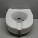 Carex E-Z Lock Raised Toilet Seat With Handles, 5" Toilet Seat Riser with Arms, Handicap Raised Toilet Seat For Seniors and Elevated Toilet Seat (1 Count (Pack of 1)), Gray Whit