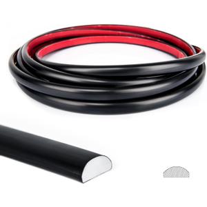 Art3d 25 FtPeel and Stick Trim for Backsplash Tile Edge, Self-Adhesive Liner for Corner Decor in Black