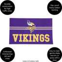 Team Sports America NFL Entrance Doormat | 28 x 16 Inches | Embossed Cross Hatch | Non - Slip Backing | Indoor and Outdoor Home Dcor (Minnesota Vikings)