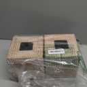 2 Pack Rattan Tissue Box Cover Square, Wicker Tissue Box Holder, Decorative Woven Facial Tissue Holder for Bathroom, Kitchen, Living Room, Bedroom (5.5 x 5.5 x 5.7 inch, Whitewash)