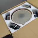 TheTerra Ceramic Dinnerware Sets for 8, 24 Pieces Handmade Reactive Glaze Plates and Bowls Set, Scratch Resistant Dish Set, Oven & Microwave & Dishwasher Safe, Coca Mocha