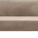 MIFXIN Armless Futon Slipcover Velvet Stretchy Folding Sofa Cover Elastic Washable Couch Sofa Furniture Protector for Futon Moving Sofa Bed Without Armrests (Velvet Taupe) 1"D x 1"W x 1"H