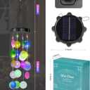 Solar Wind Chimes Outside,Shells Wind Chimes Lights Gifts for Mom Grandma Women Wife Girls, Solar Hanging Lights for Holiday Garden Yard WindowPink (multicolor)