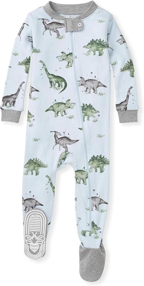 Burt's Bees Baby Boys' Snug Fit One-Piece Footed Non-Slip Sleeper 12M