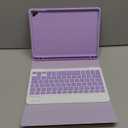 APHBZGE for iPad 6/5th Generation Case with Keyboard 2018/2017,Detachable Bluetooth Keyboard case for iPad Air 2/1,iPad Keyboard Case 9.7 inch with Pencil Holder,Square Keycaps,Purple