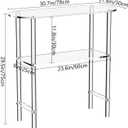 Acrylic Console Table Small, Oval Sofa Table for Living Room, Clear, 30.7'' x 11.8'' x 29.5''